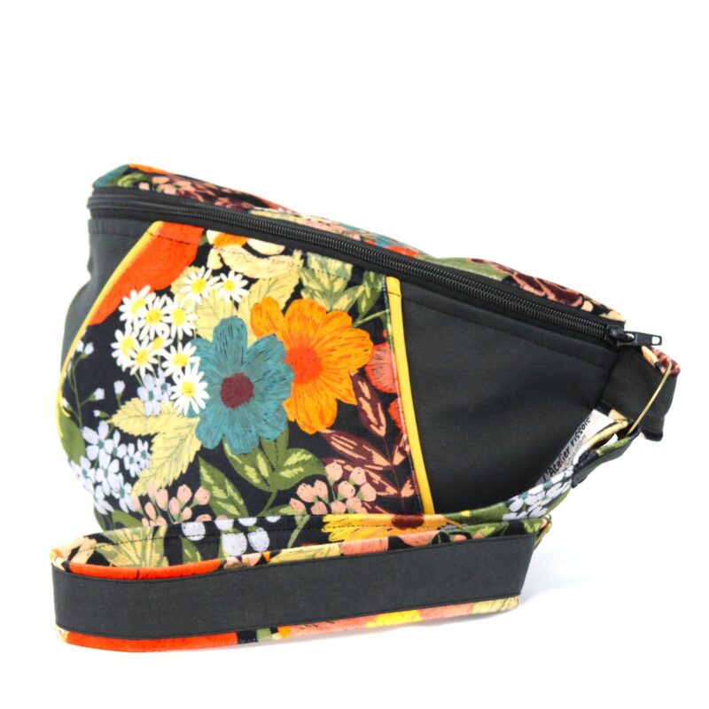 Sac banane Velours Fleurs au Centre