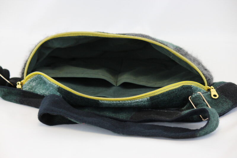 Sac banane Flanelle Carreaux verts – Image 3